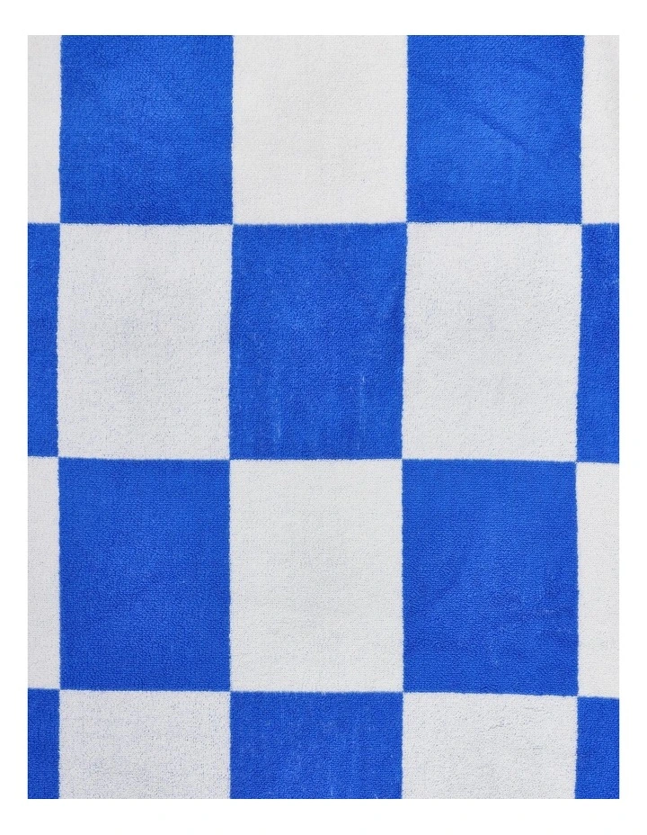 Grid Beach Towel in Blue image 3