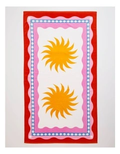 Le Soleil Printed Velour Beach Towel in Multi