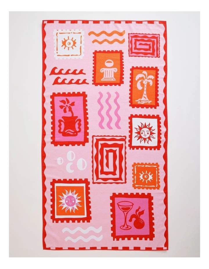Stamp Sand Free Beach Towel in Multi image 1