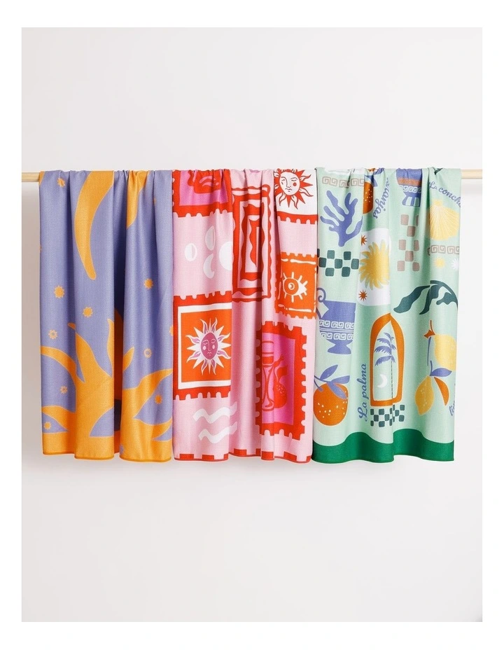 Stamp Sand Free Beach Towel in Multi image 4