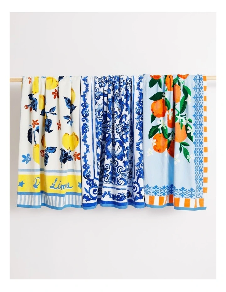 Dolce Limone Beach Towel in Yellow image 4