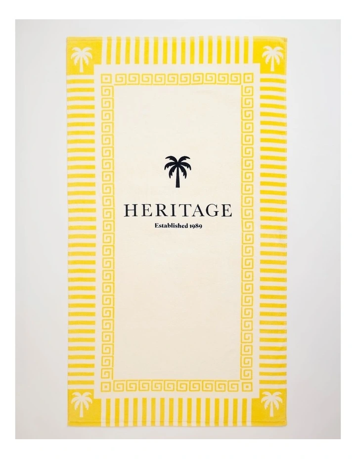 Athina Beach Towel in Yellow image 1