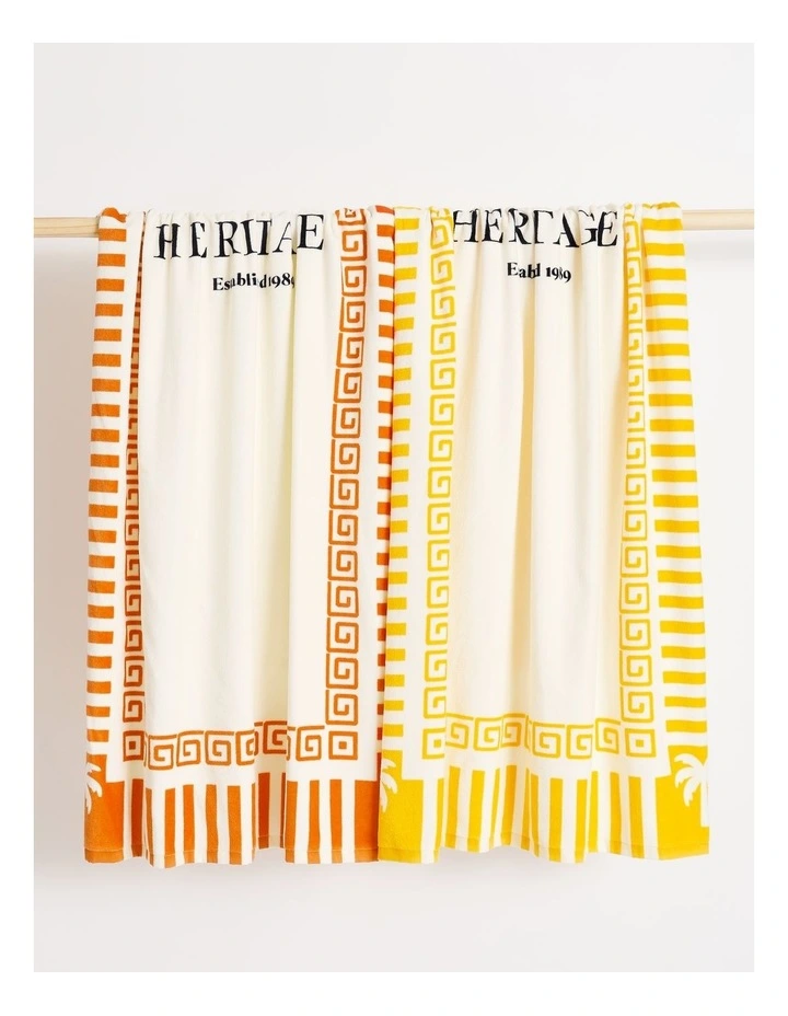 Athina Beach Towel in Yellow image 4