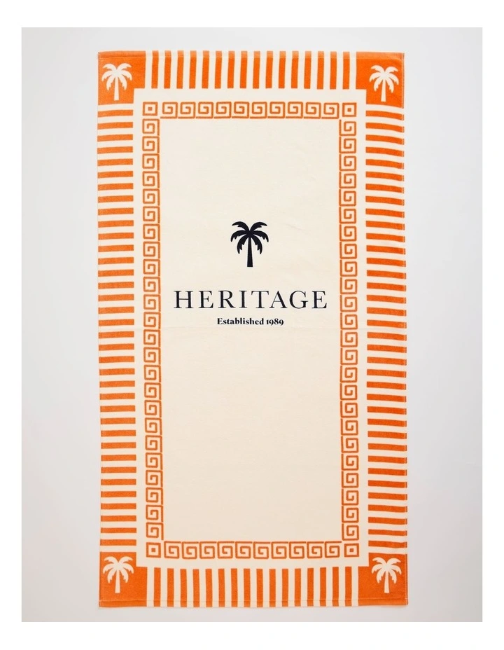 Athina Beach Towel in Orange image 1