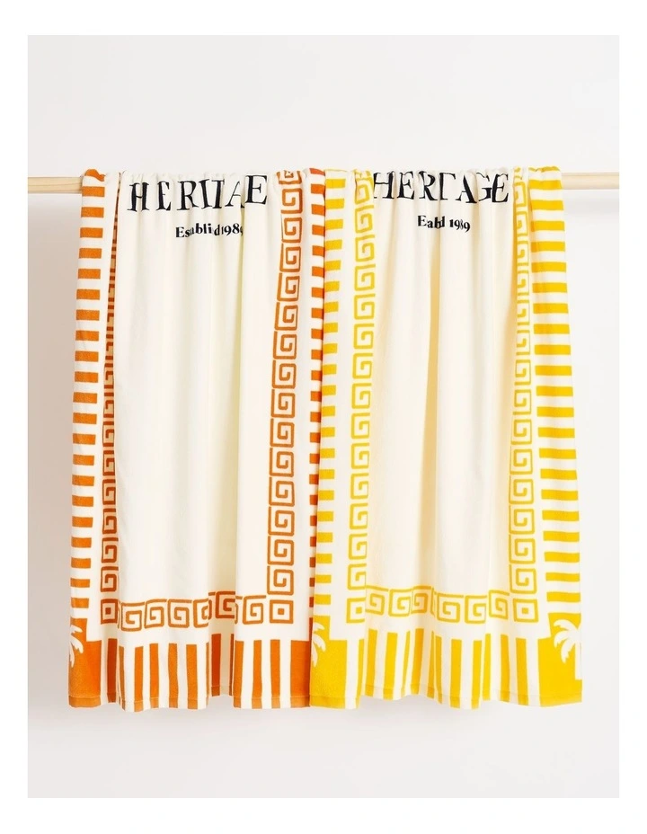 Athina Beach Towel in Orange image 4