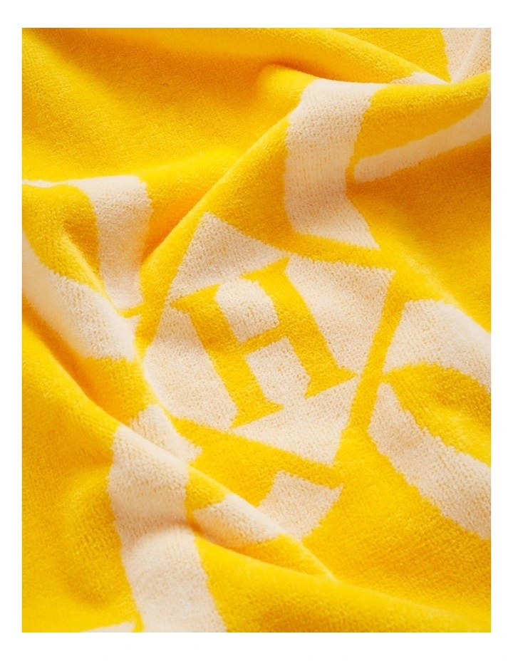 Monogram Beach Towel in Yellow image 2