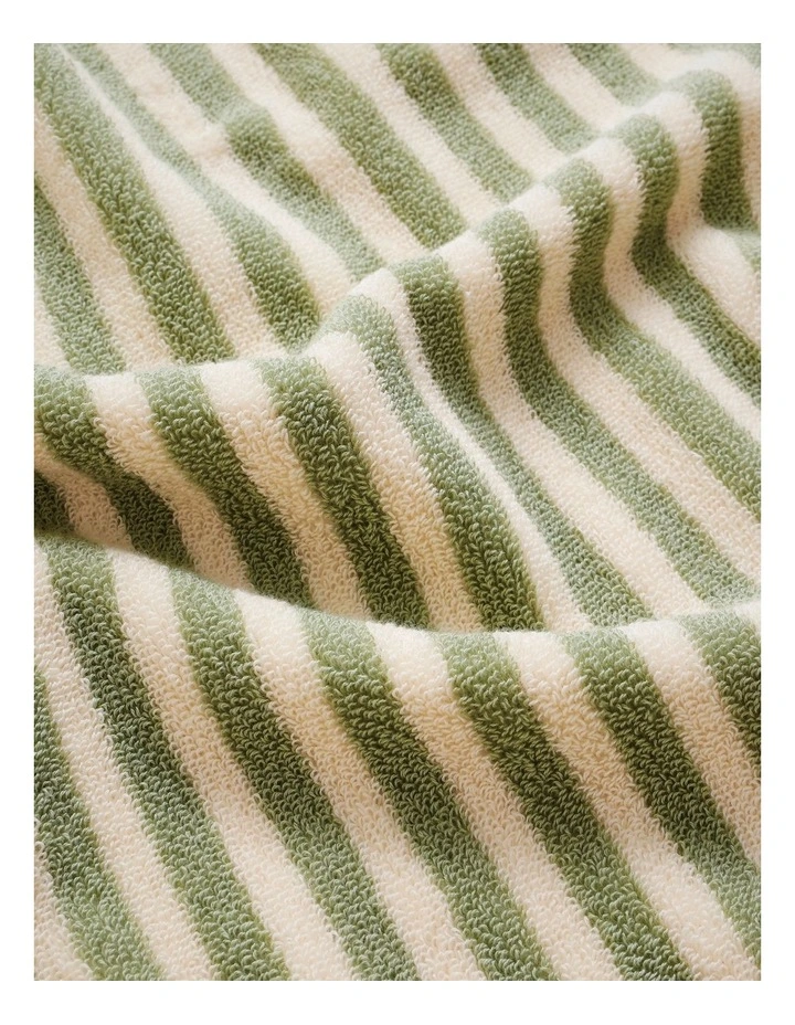 Marco Stripe Beach Towel in Sage image 2