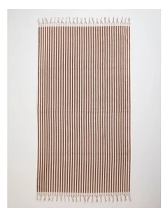 Marco Stripe Beach Towel in Cinnamon