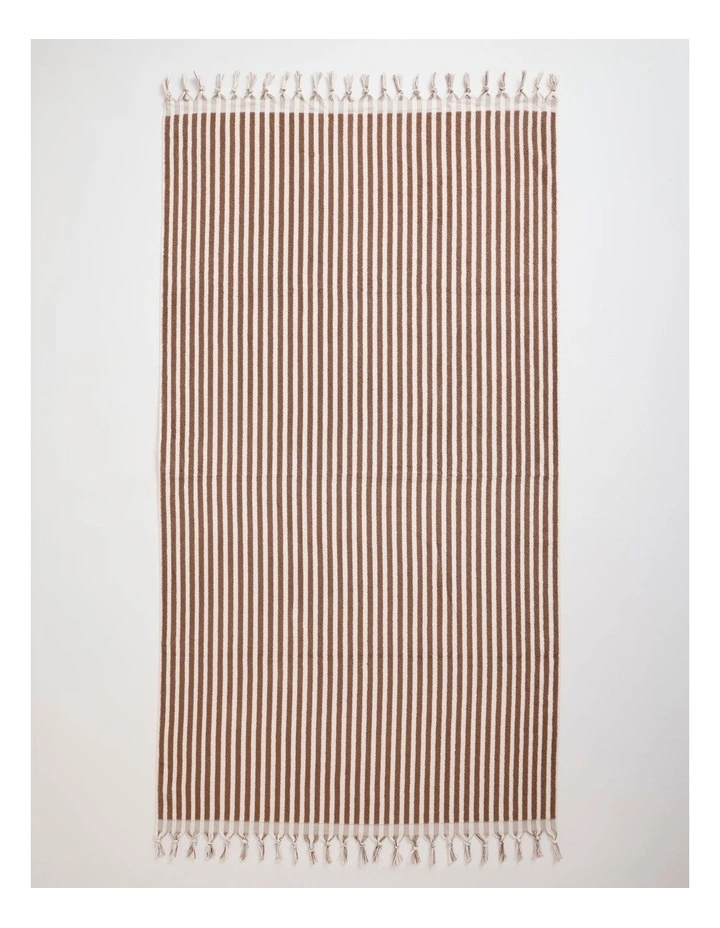 Marco Stripe Beach Towel in Cinnamon image 1