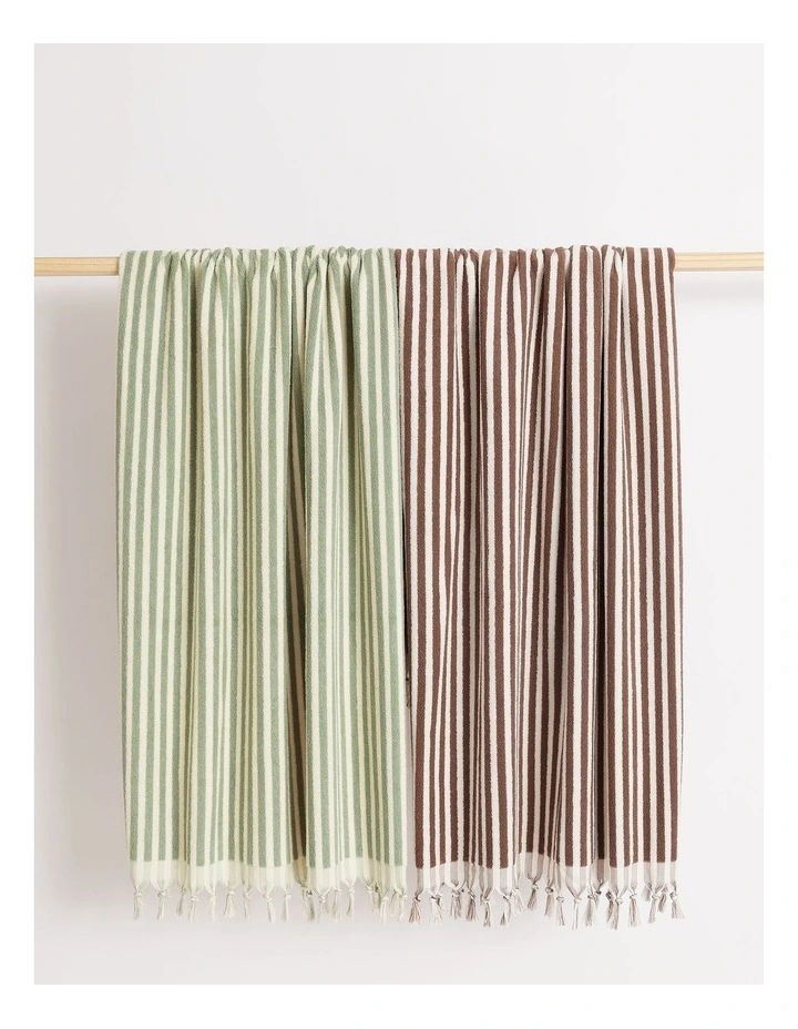 Marco Stripe Beach Towel in Cinnamon image 4