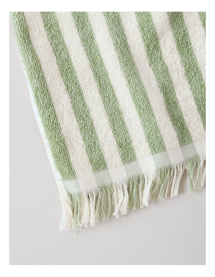 Marco Stripe Adult Beach Poncho in Sage image 7