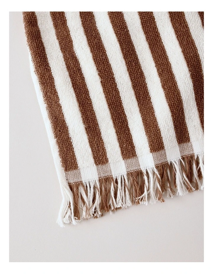 Marco Stripe Adult Beach Poncho in Cinnamon image 6
