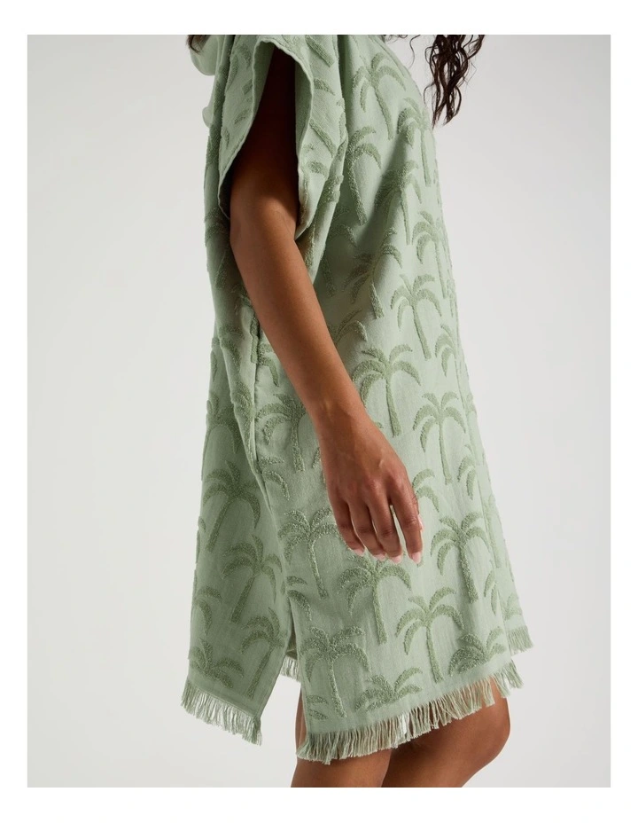 Palm Adult Beach Poncho in Sage image 3
