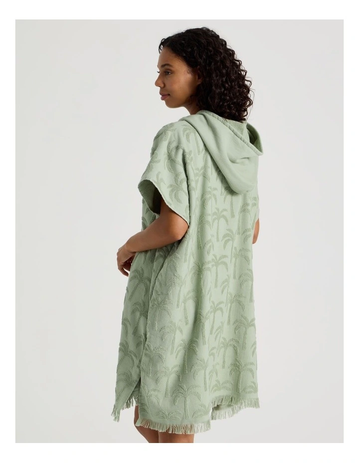 Palm Adult Beach Poncho in Sage image 5