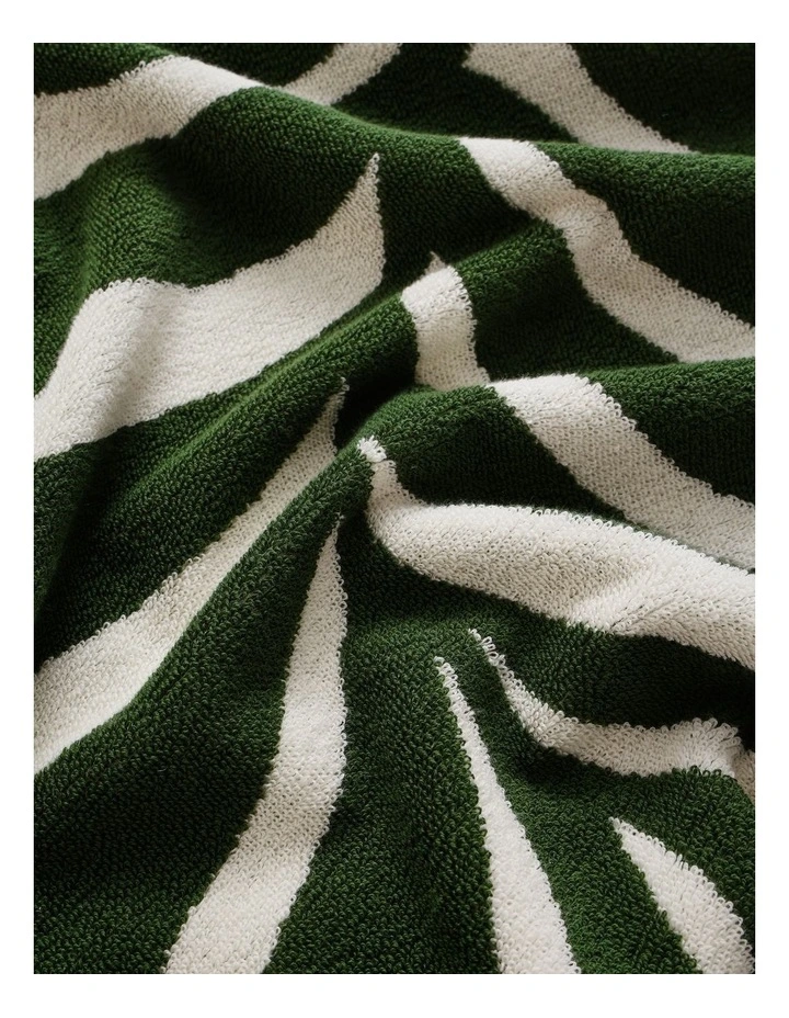 Olive Palm Beach Towel in Green image 2