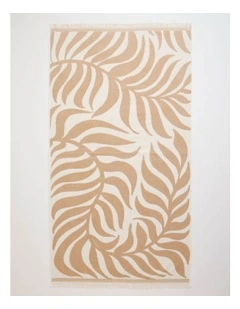Olive Palm Beach Towel in Natural