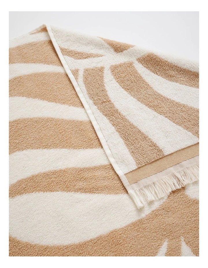 Olive Palm Beach Towel in Natural image 3