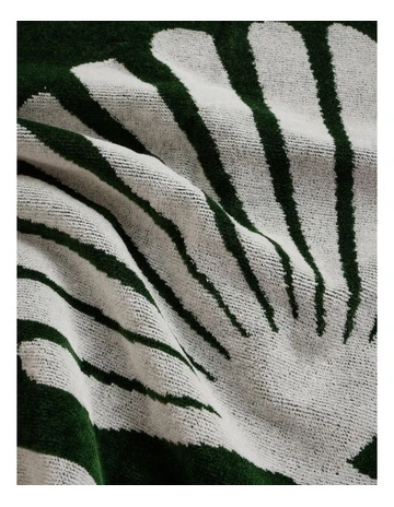 Fan Palm Tile Beach Towel in Green