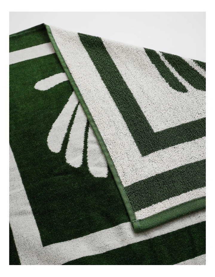Fan Palm Tile Beach Towel in Green image 3