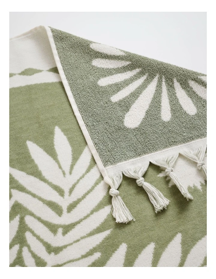 Stamp Palm Beach Towel in Sage image 3