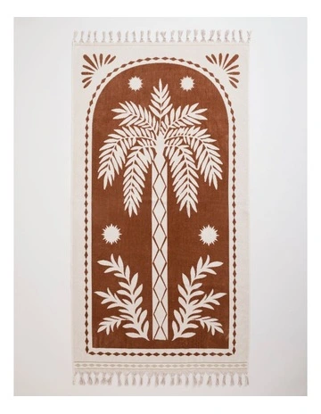 Stamp Palm Beach Towel in Cinnamon