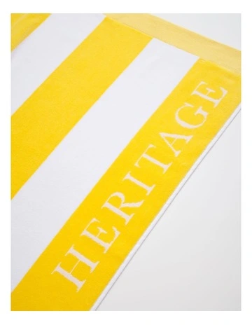 Santorini Resort Stripe Beach Towel in Yellow
