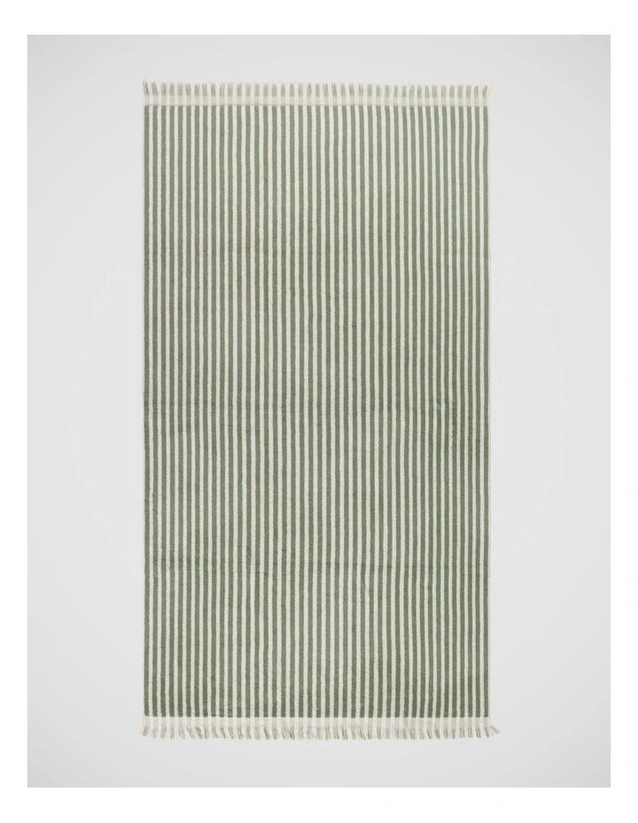 Marco Stripe Beach Towel in Green image 1