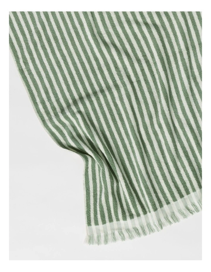 Marco Stripe Beach Towel in Green image 2