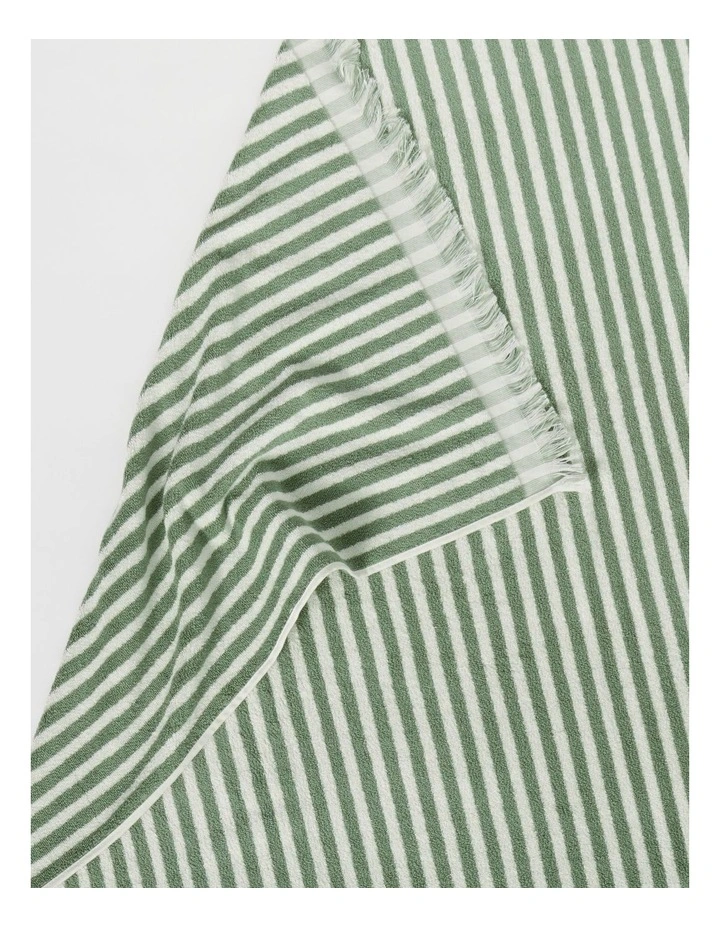 Marco Stripe Beach Towel in Green image 3