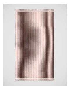 Marco Stripe Beach Towel in Russet