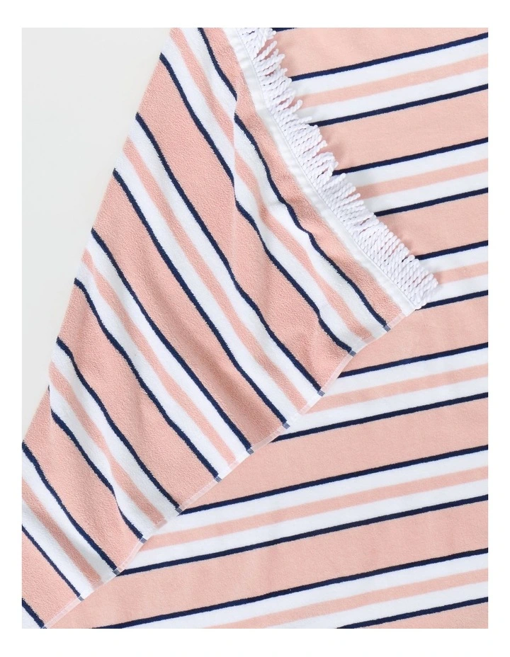 Pocket Stripe Beach Towel in Pink image 3