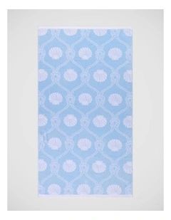 Seashell Beach Towel in Blue