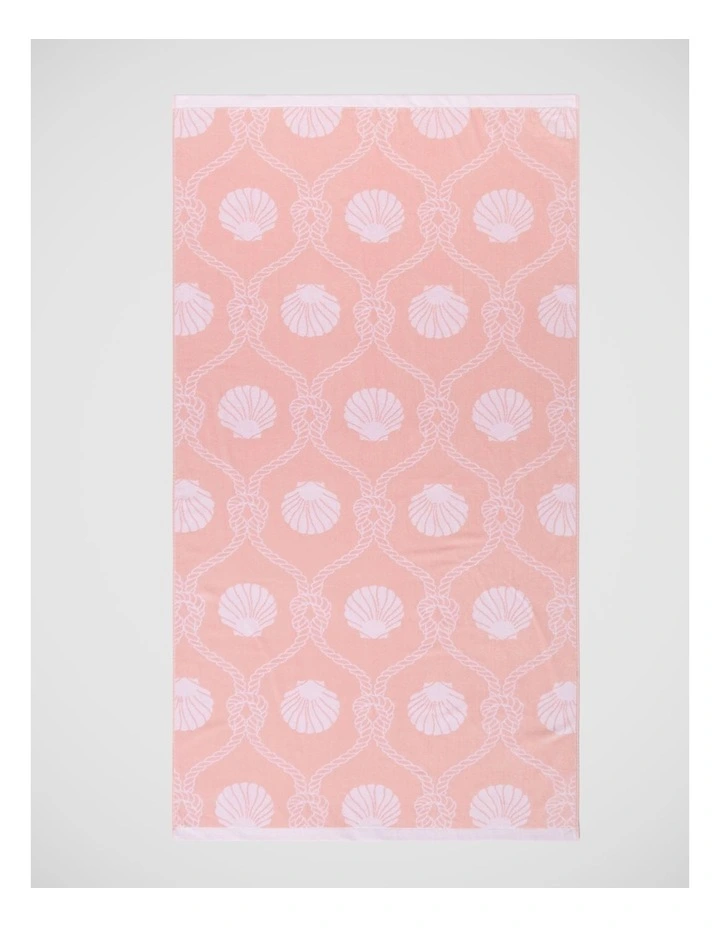 Seashell Beach Towel in Pink image 1