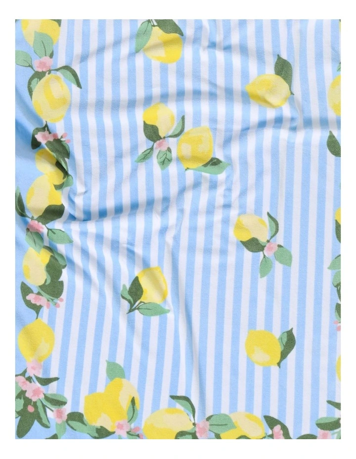 Lemon Printed Beach Towel in Multi image 2