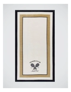 Tennis Club Printed Beach Towel in Multi