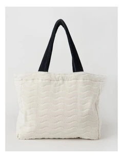 Wave Beach Bag in Cream