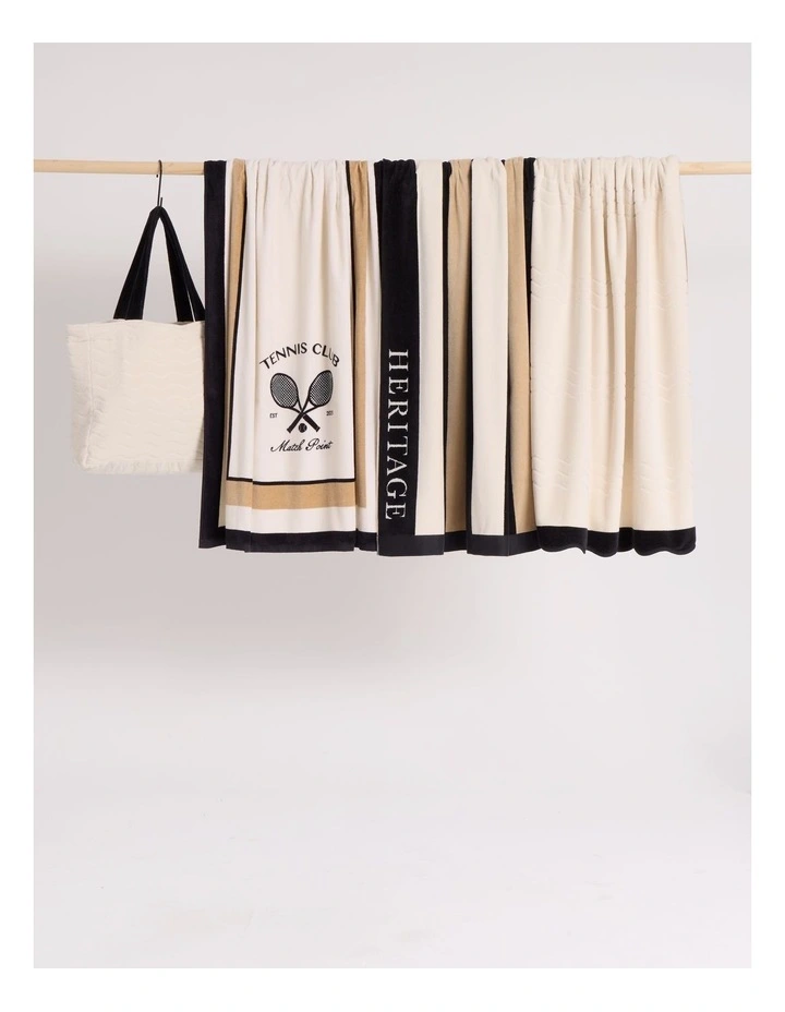 Wave Beach Bag in Cream image 6