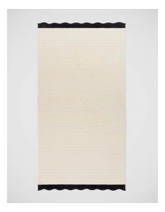 Wave Beach Towel in Cream