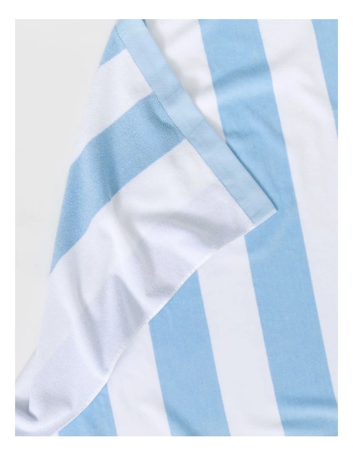 Santorini Resort Stripe Beach Towel in Blue image 3