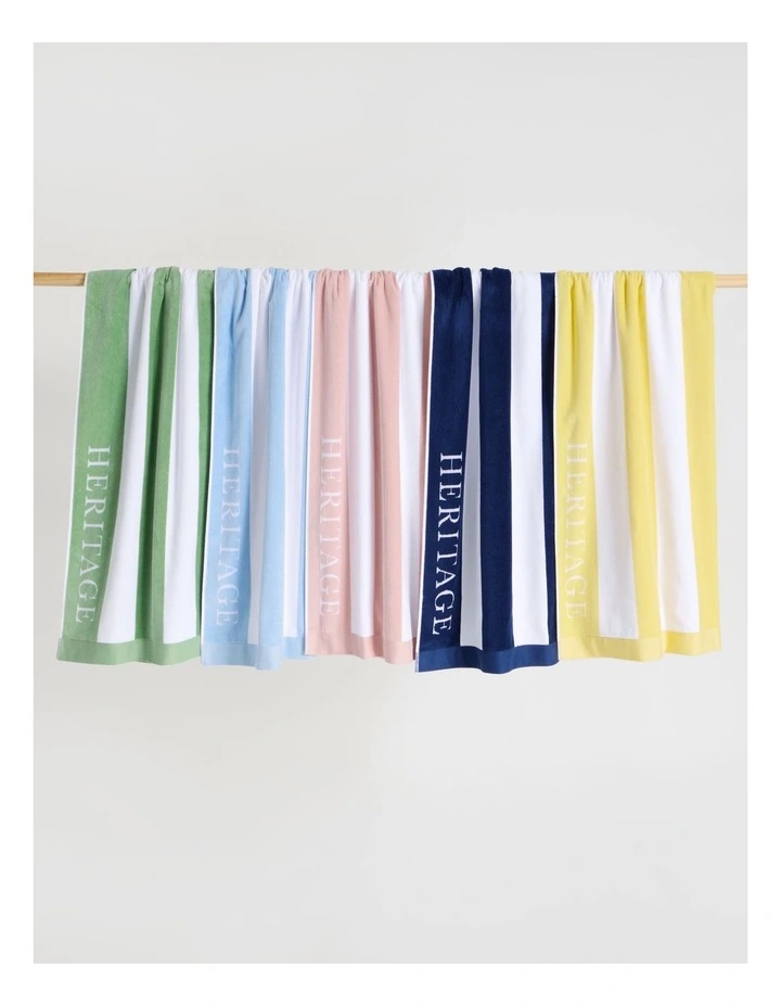 Santorini Resort Stripe Beach Towel in Blue image 4