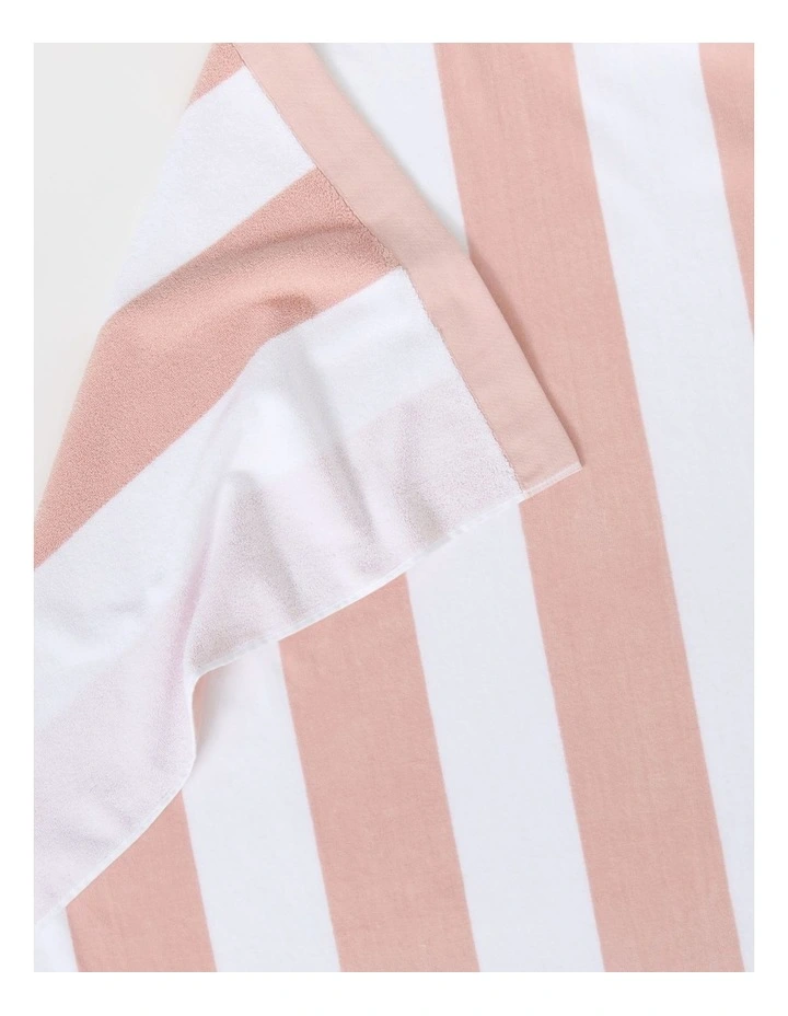 Santorini Resort Stripe Beach Towel in Pink image 3