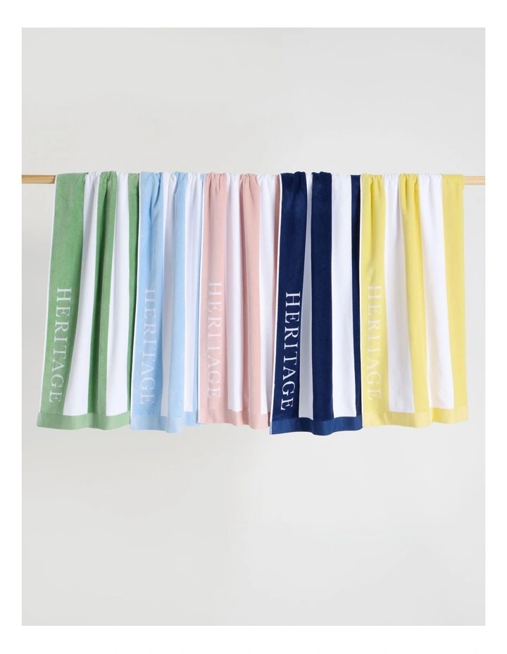 Santorini Resort Stripe Beach Towel in Pink image 4