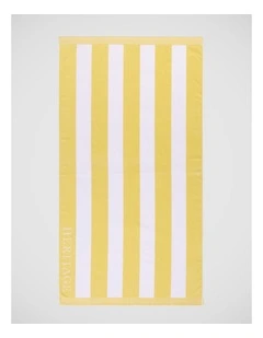 Santorini Resort Stripe Beach Towel in Yellow