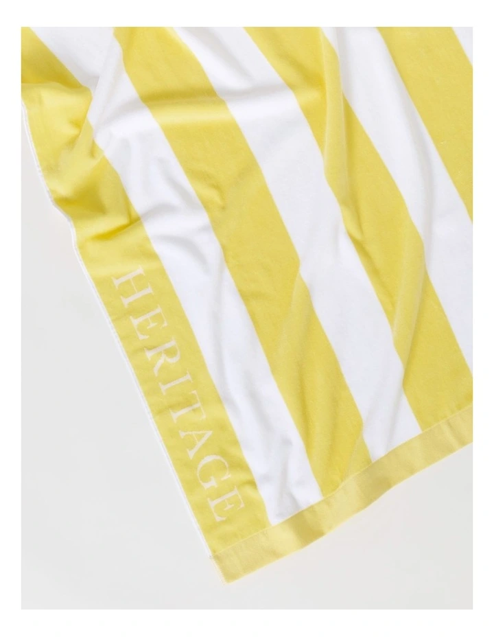 Santorini Resort Stripe Beach Towel in Yellow image 2