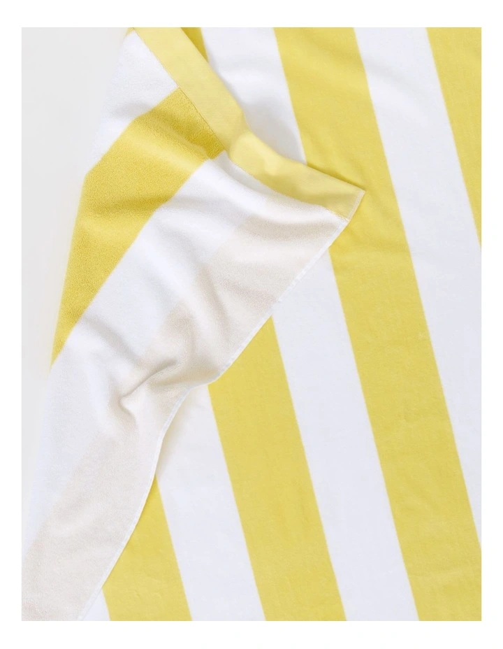 Santorini Resort Stripe Beach Towel in Yellow image 3