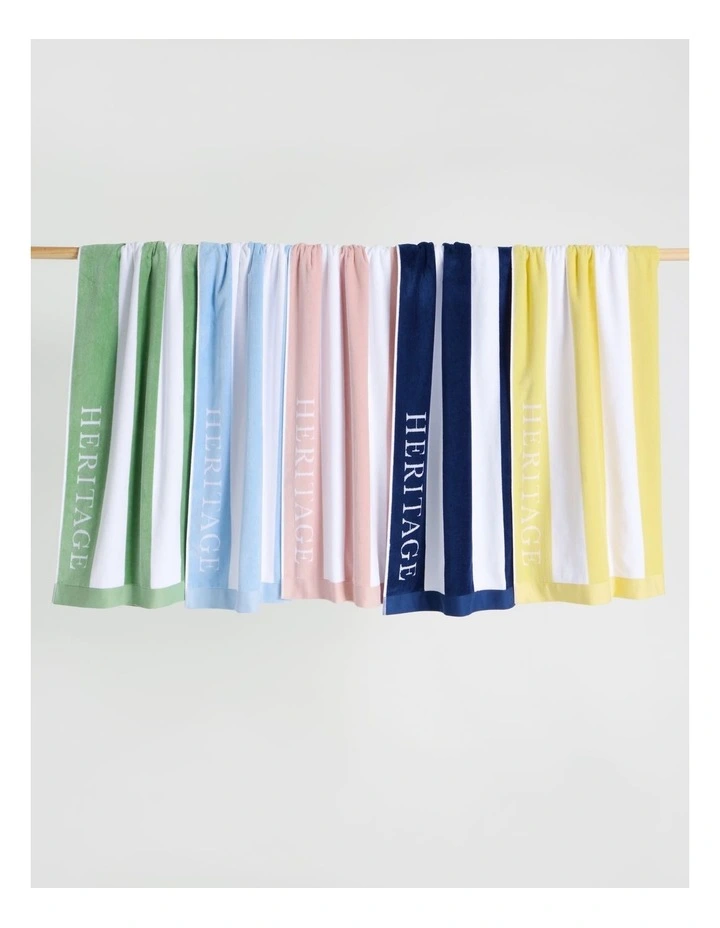 Santorini Resort Stripe Beach Towel in Yellow image 4