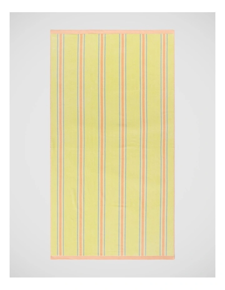 Arlo Stripe Beach Towel in Yellow image 1