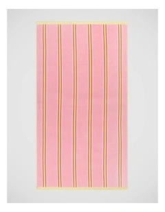 Arlo Stripe Beach Towel in Pink