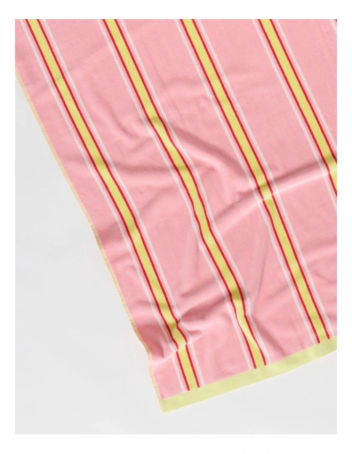 Arlo Stripe Beach Towel in Pink image 2