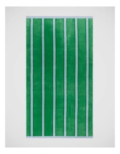 Arlo Stripe Beach Towel in Green
